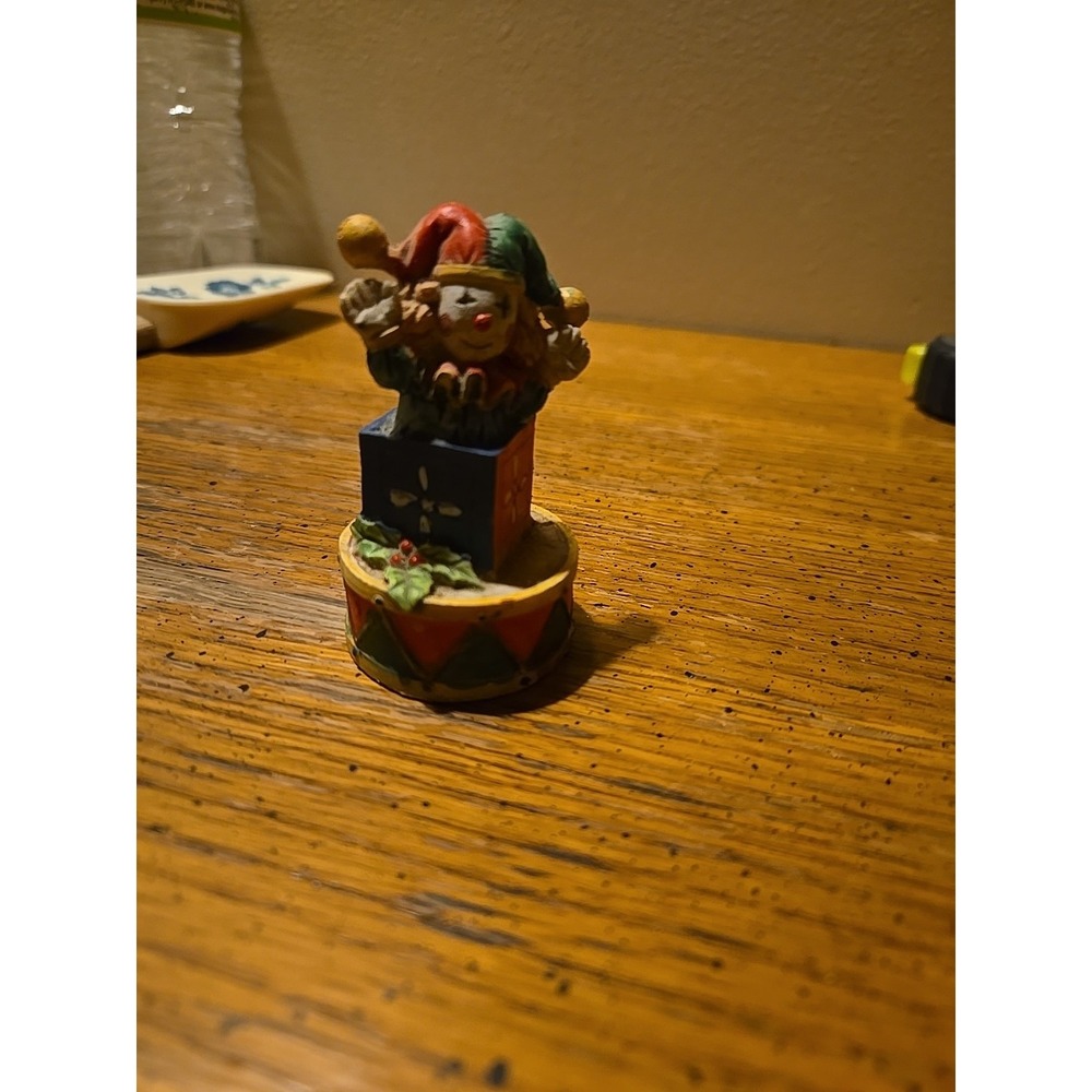 vintage resin or ceramic Jack-in-the-Box clown